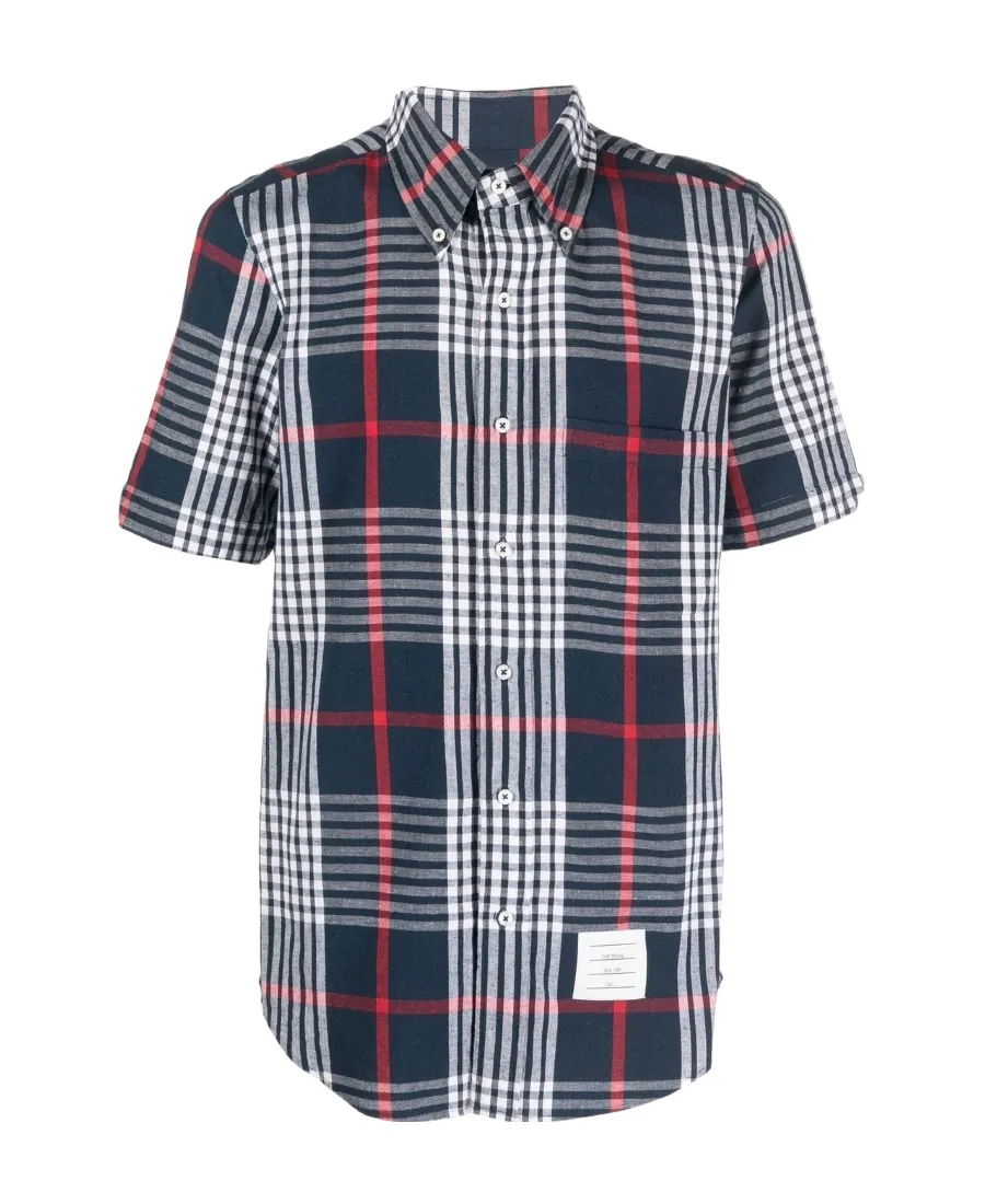 Plaid-Check Short-Sleeve Shirt