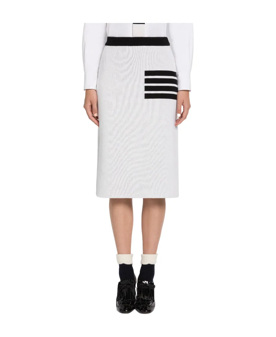 4-Bar Knitted Midi Skirt