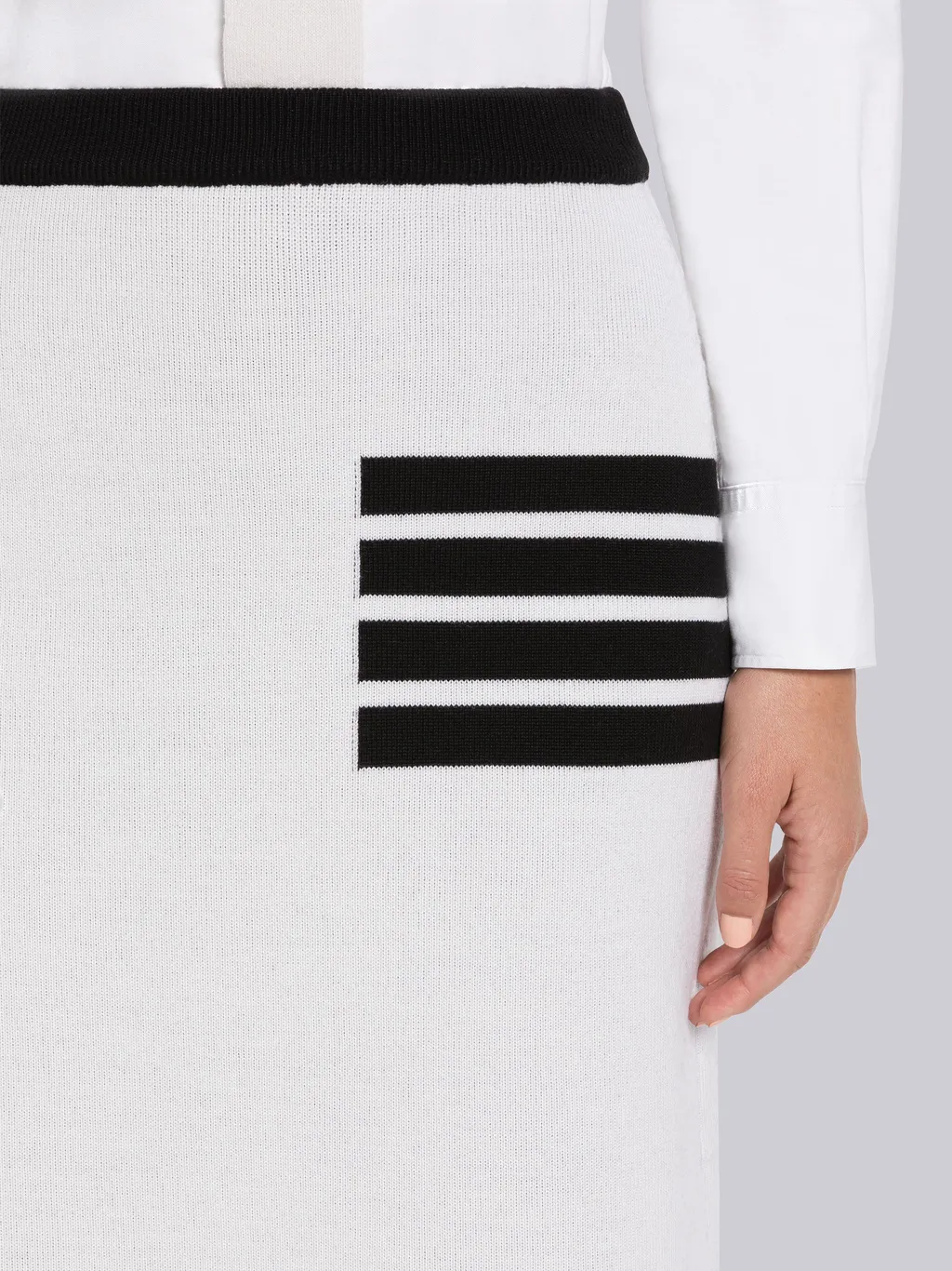 4-Bar Knitted Midi Skirt