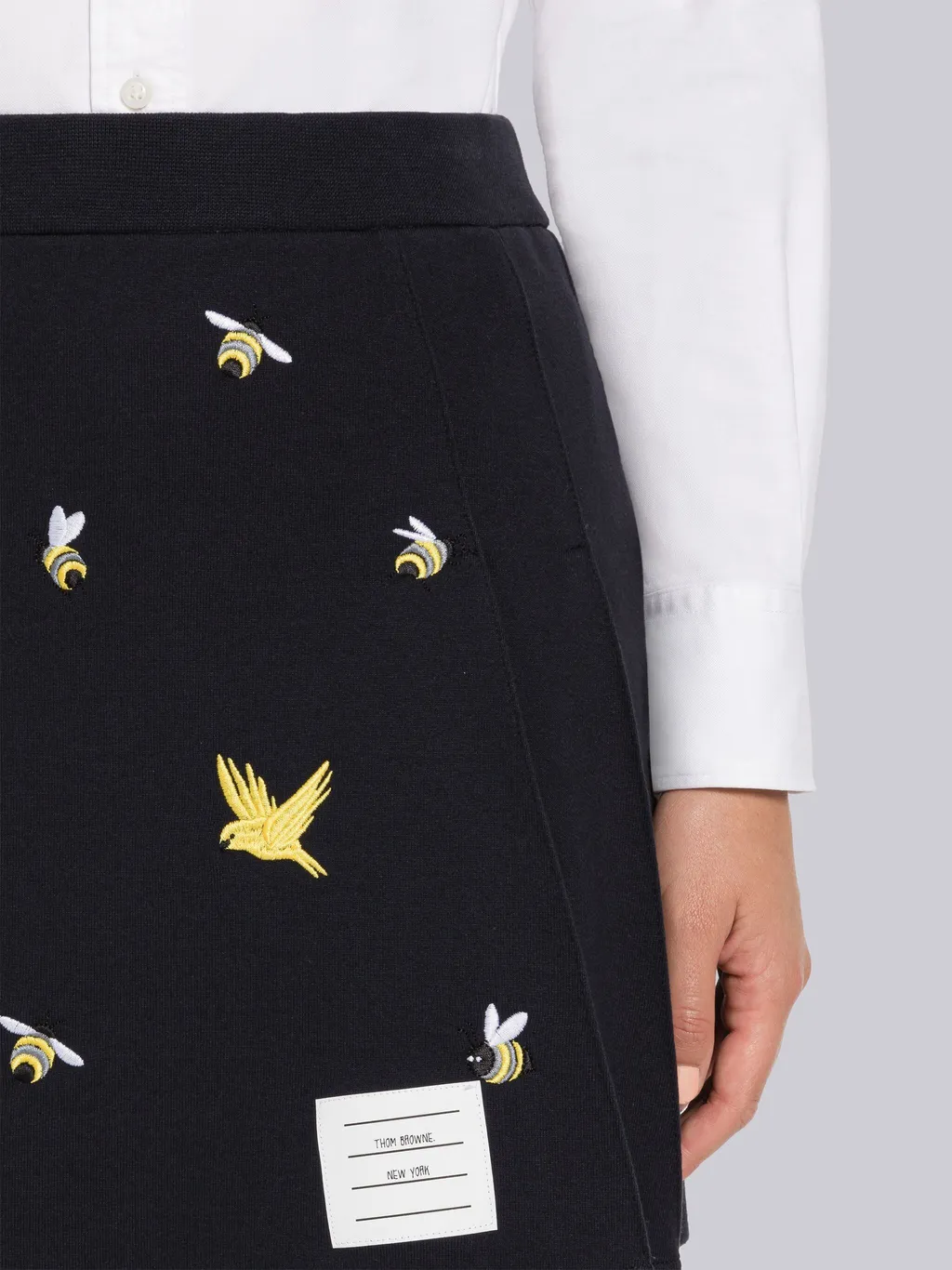 Embroidered A-Line Mini Skirt