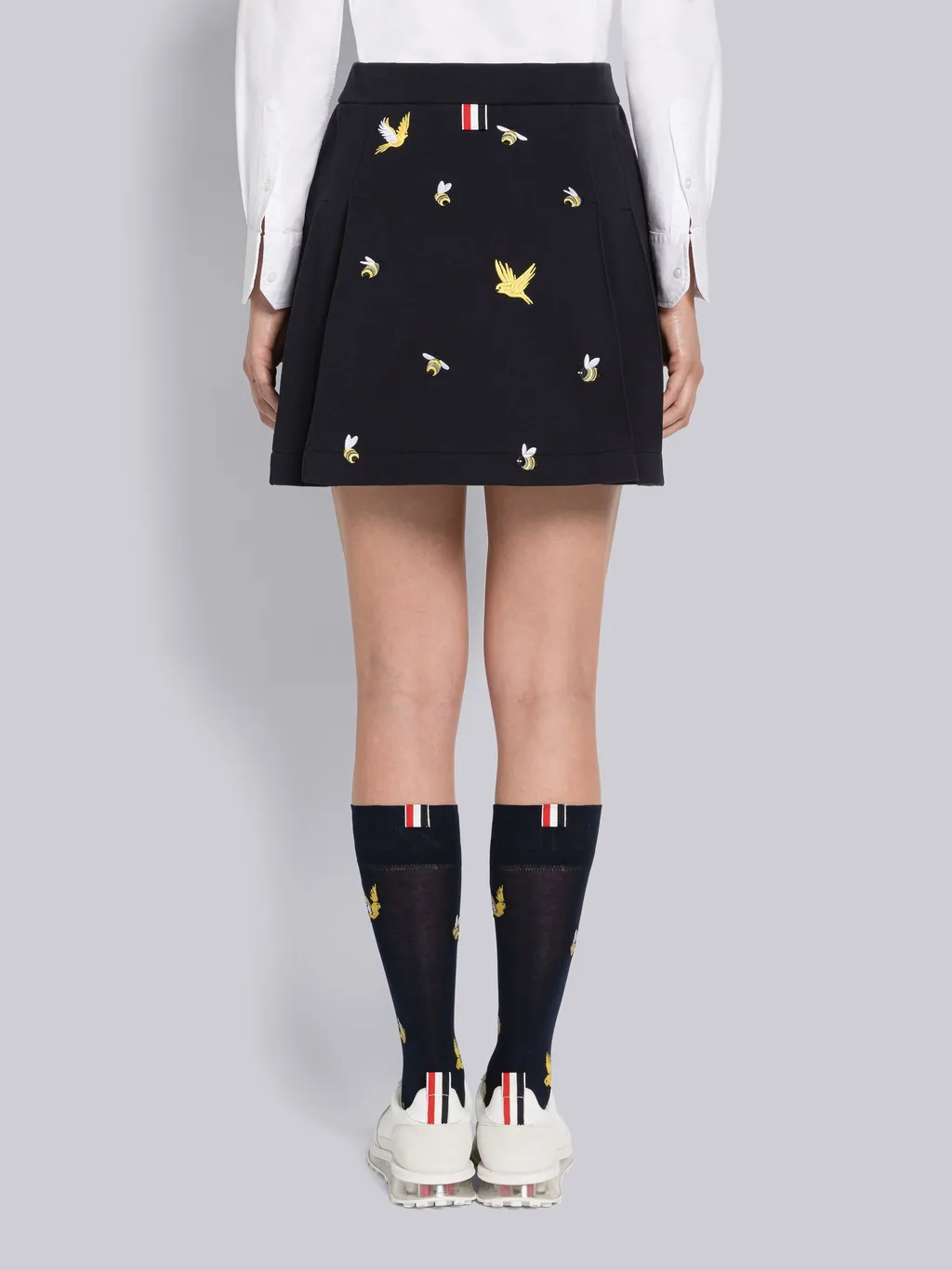 Embroidered A-Line Mini Skirt