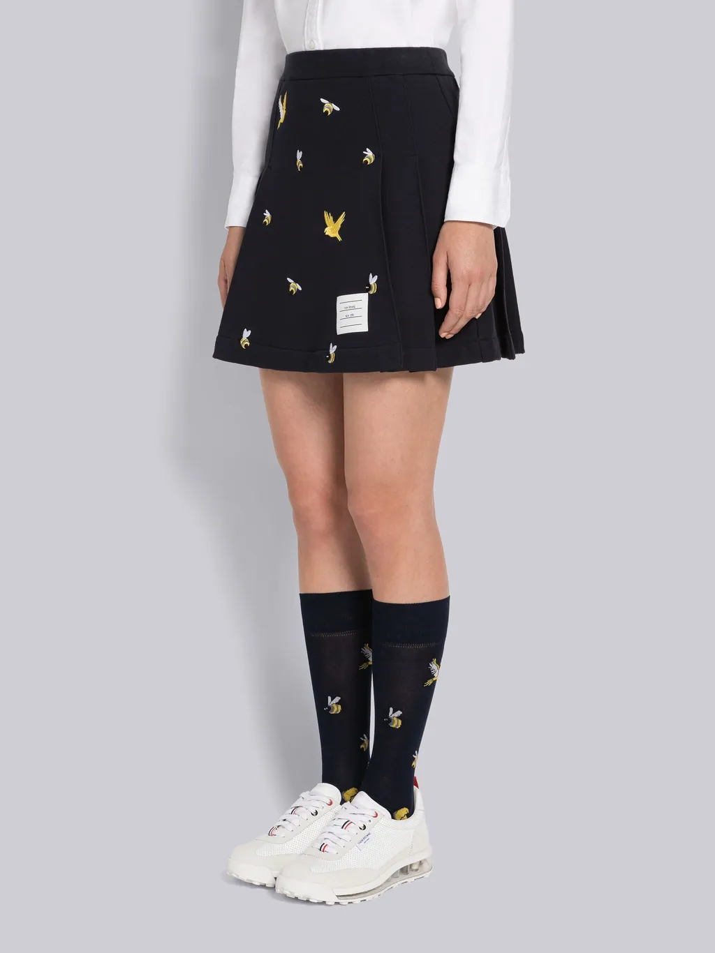 Embroidered A-Line Mini Skirt
