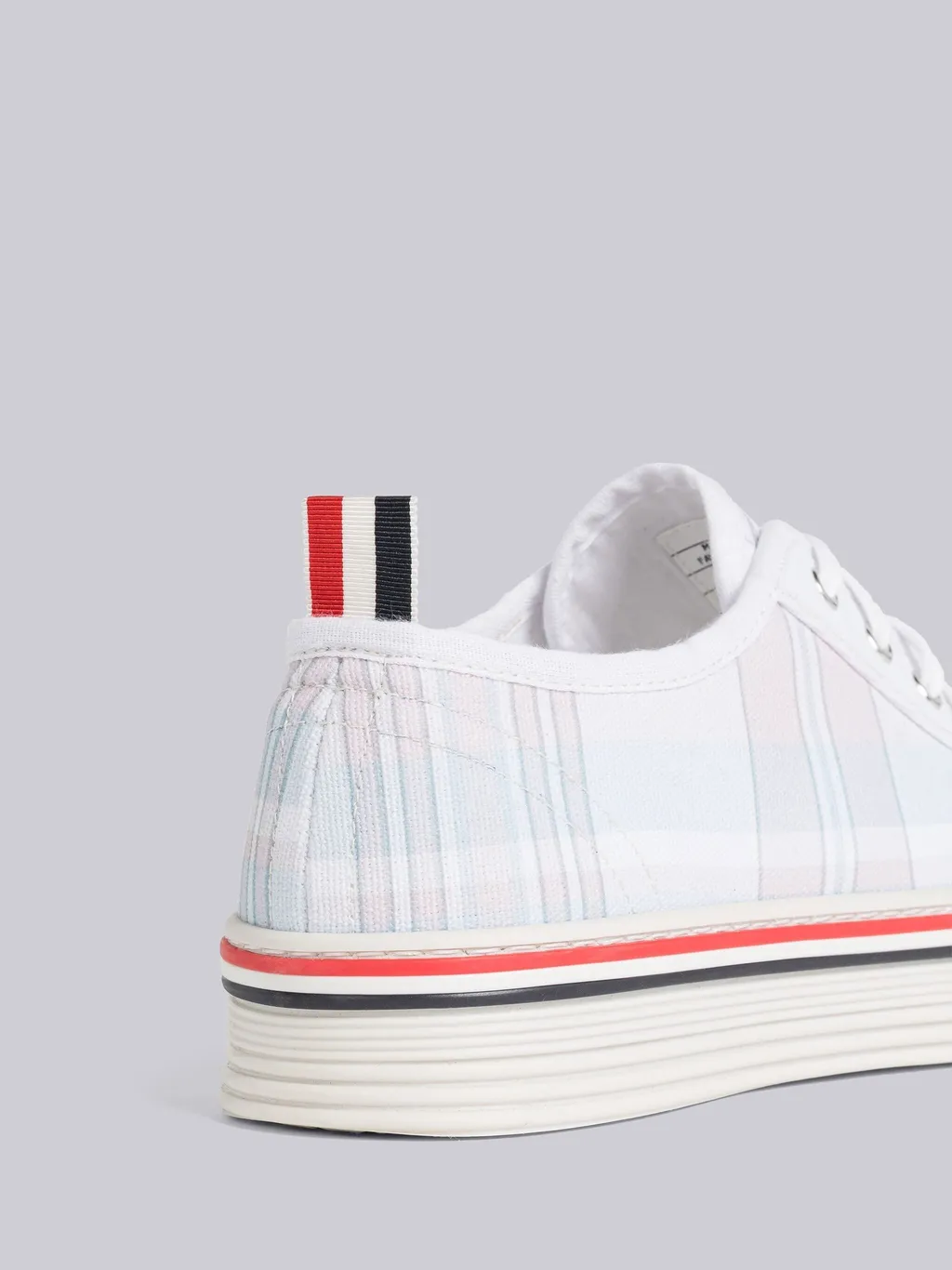 Collegiate Madras-Print Low-Top Sneakers