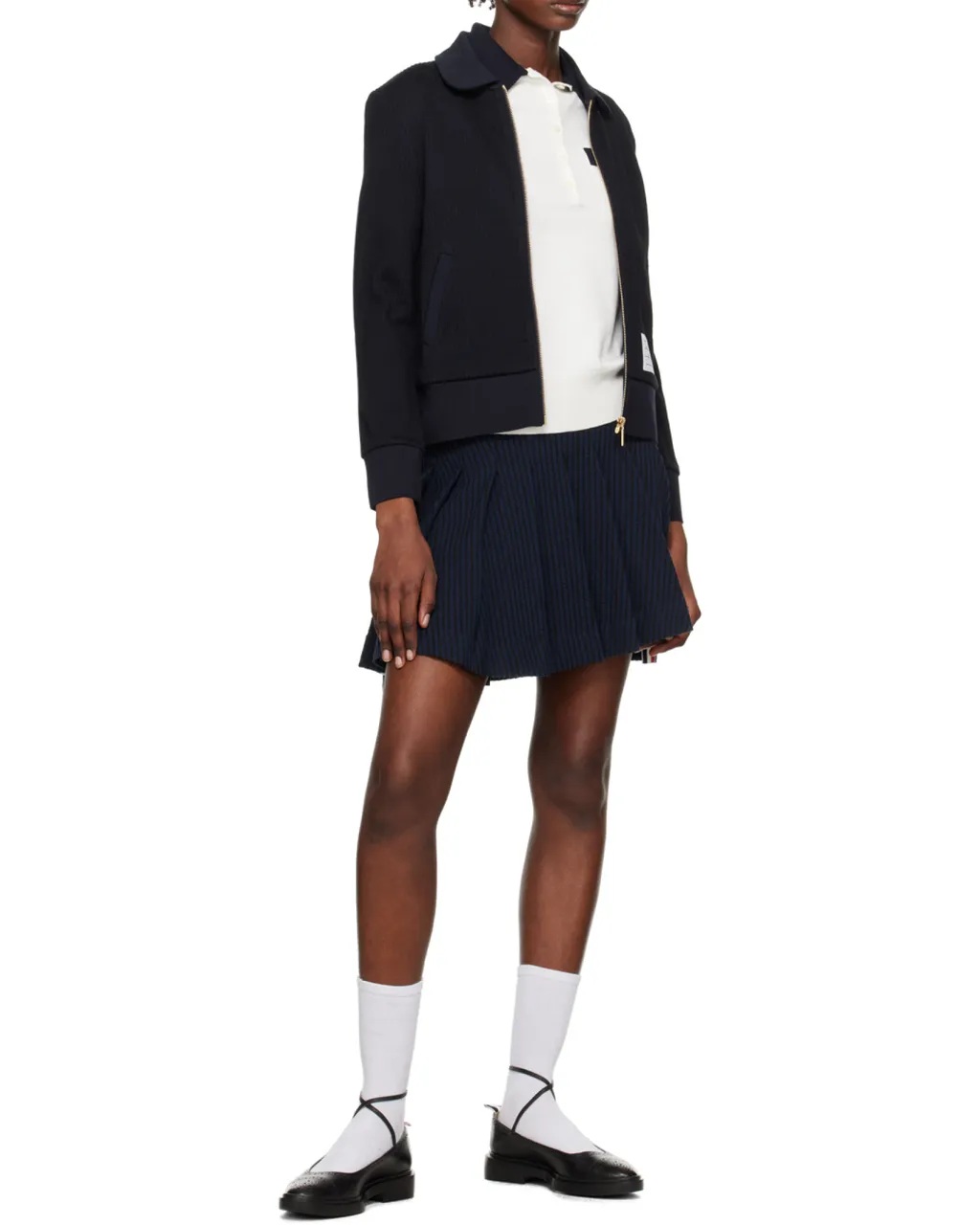 Seersucker 4-Bar Zipped Jacket