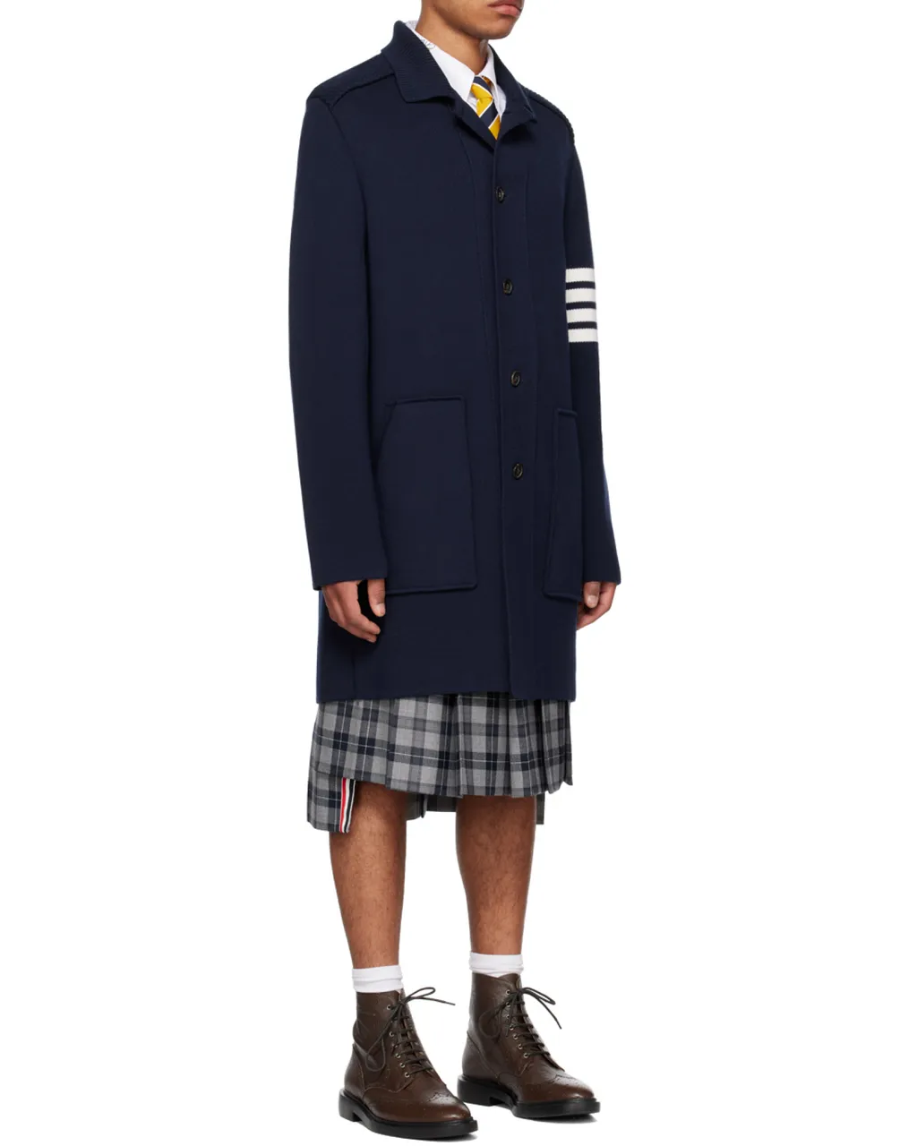 4-Bar Knitted Longline Cardigan