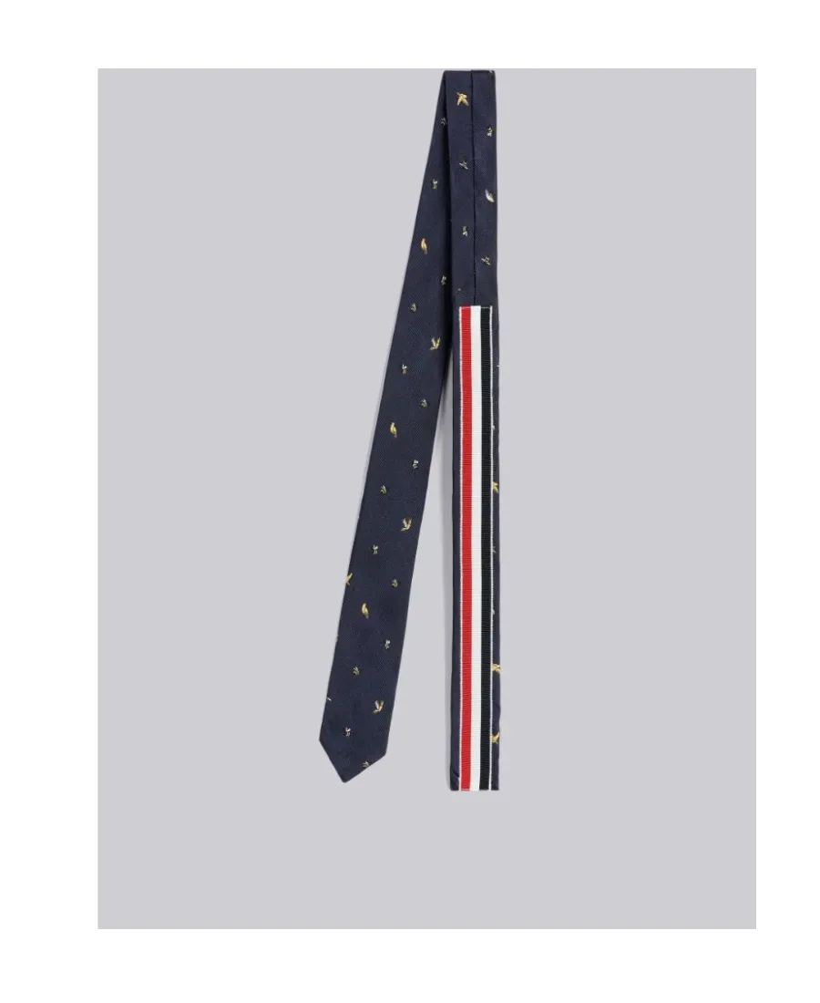 Embroidered Silk Tie