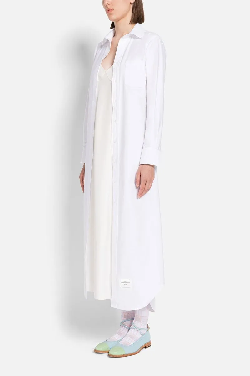 Tab-Detailed Buttoned Shirt Dress