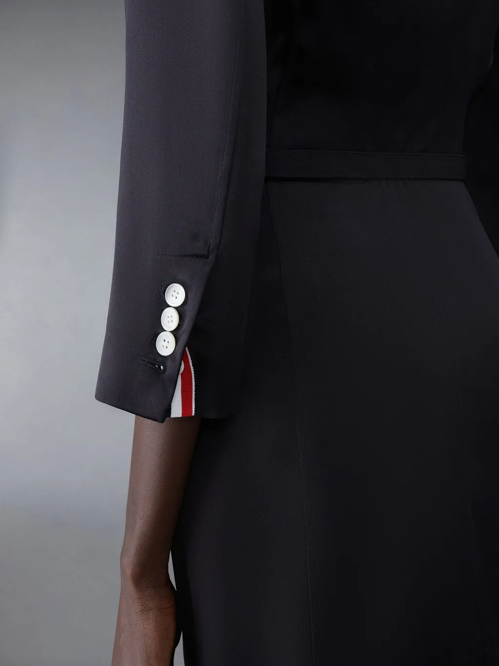 Belted-Waist Satin Shirtdress