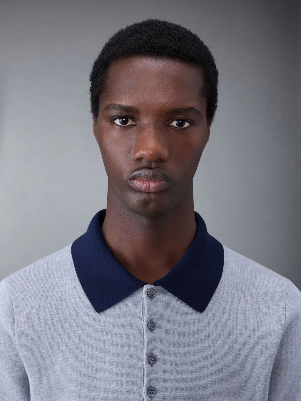 Contrasting-Collar Detail Polo Shirt