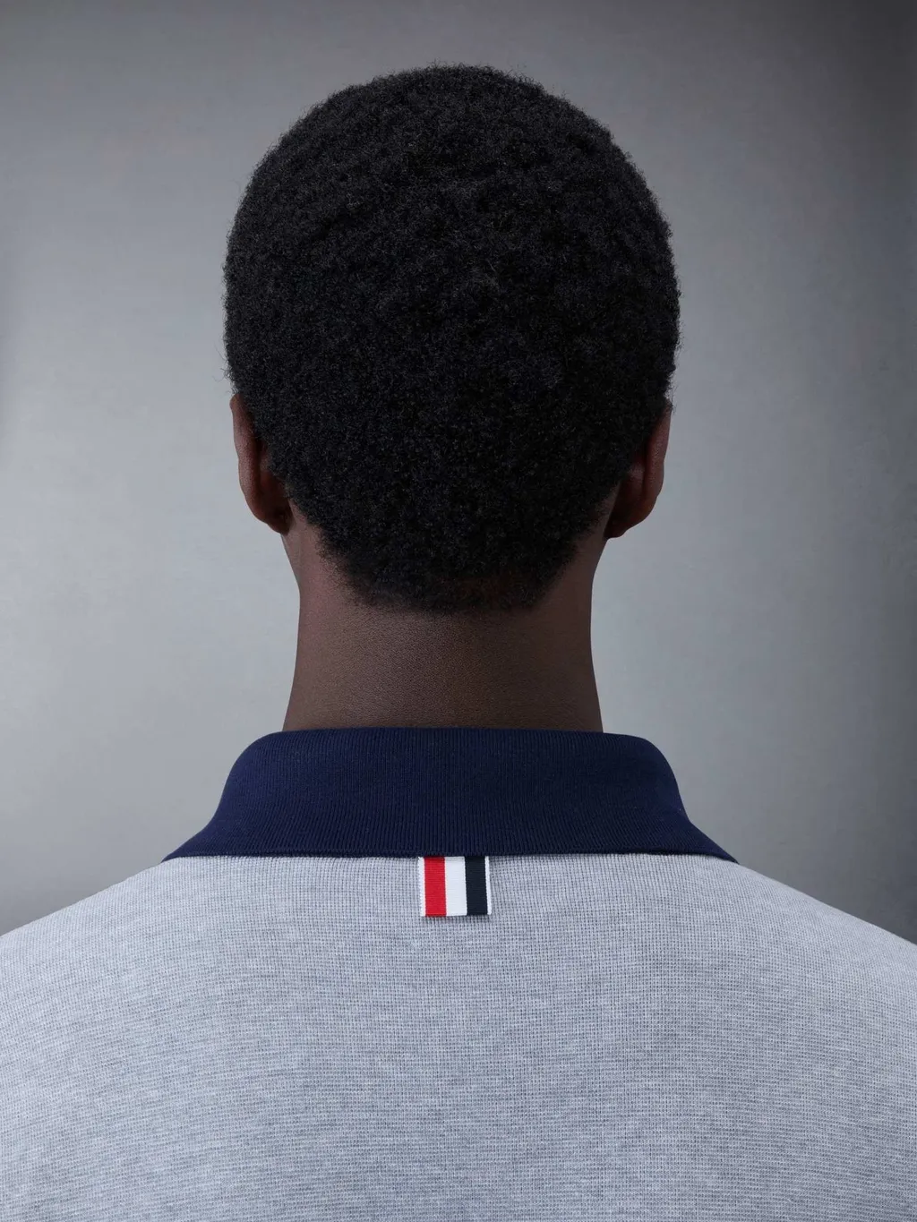 Contrasting-Collar Detail Polo Shirt