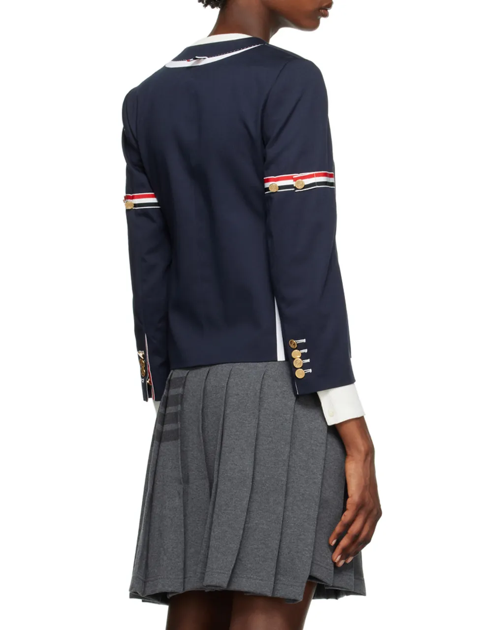 Rwb Stripe Single-Breasted Blazer