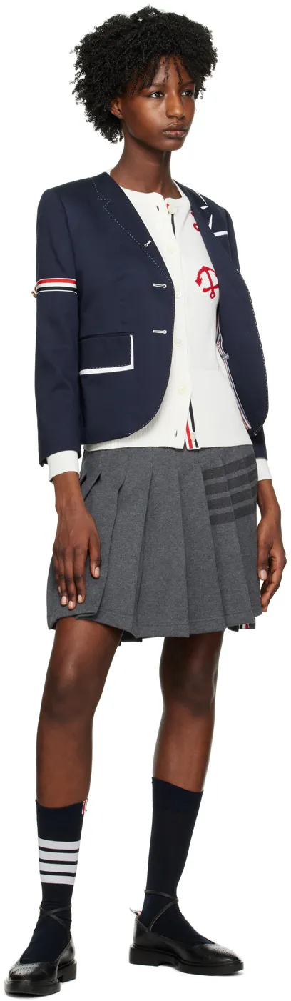 Rwb Stripe Single-Breasted Blazer
