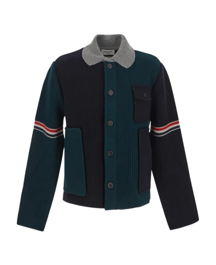 Patchwork Wool Cardigan