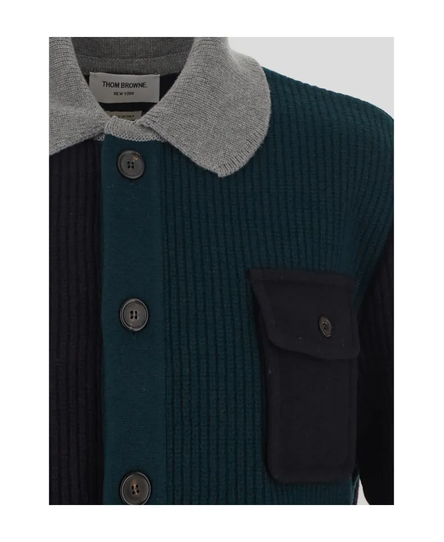 Patchwork Wool Cardigan