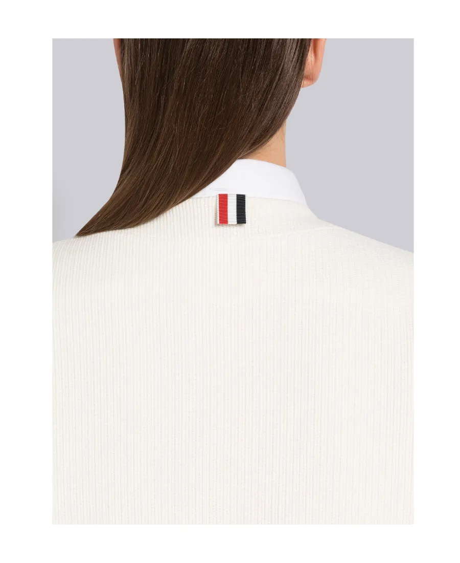 Rwb Striped Ribbed Long-Sleeve Cardigan