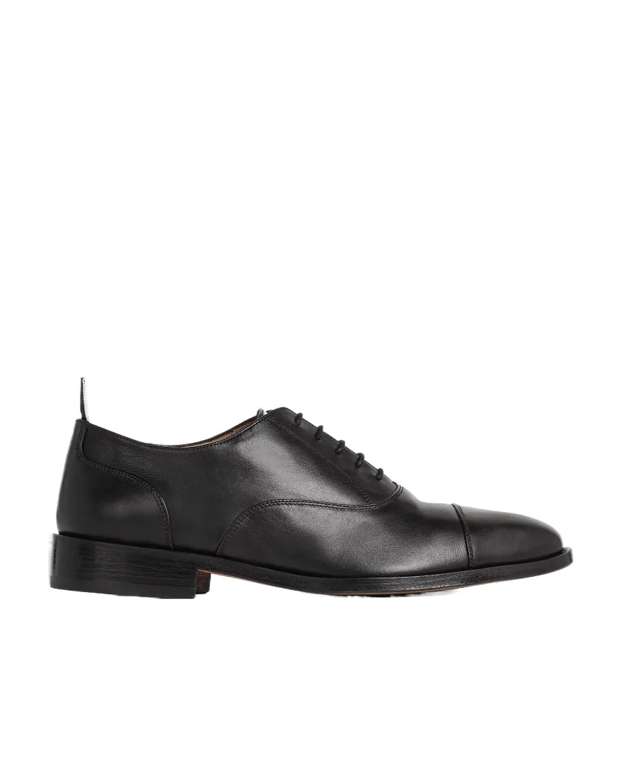 Grosgrain-Loop Trim Lace-Up Shoes