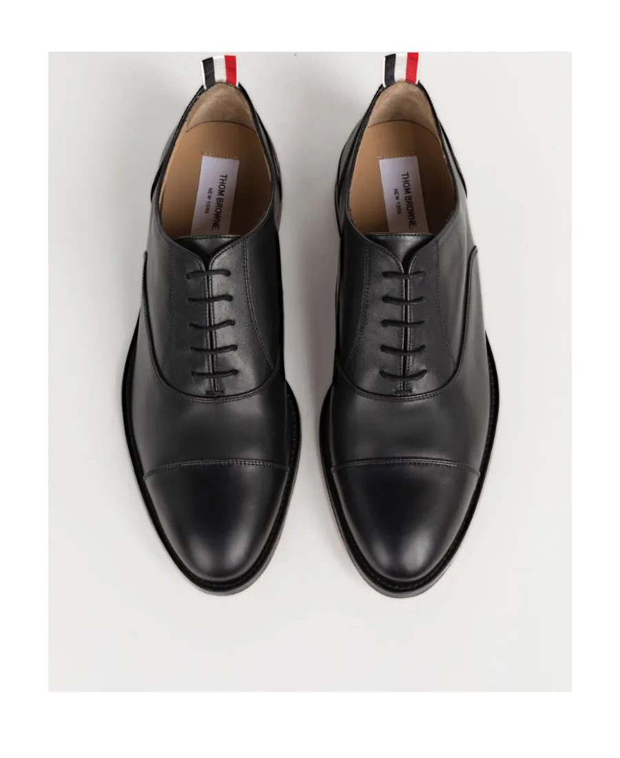 Grosgrain-Loop Trim Lace-Up Shoes