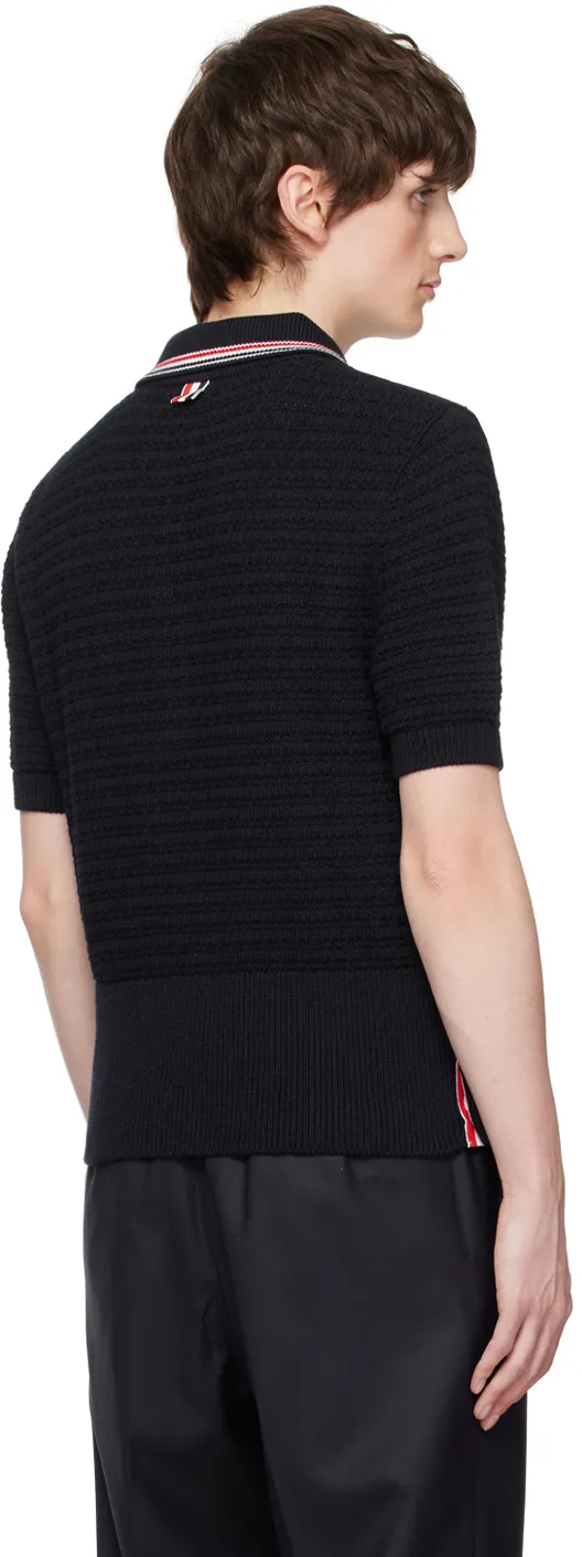 Stripe Detailed Short-Sleeved Polo Shirt