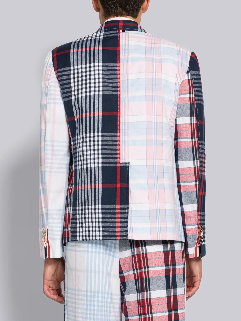 Plaid Patchwork Blazer