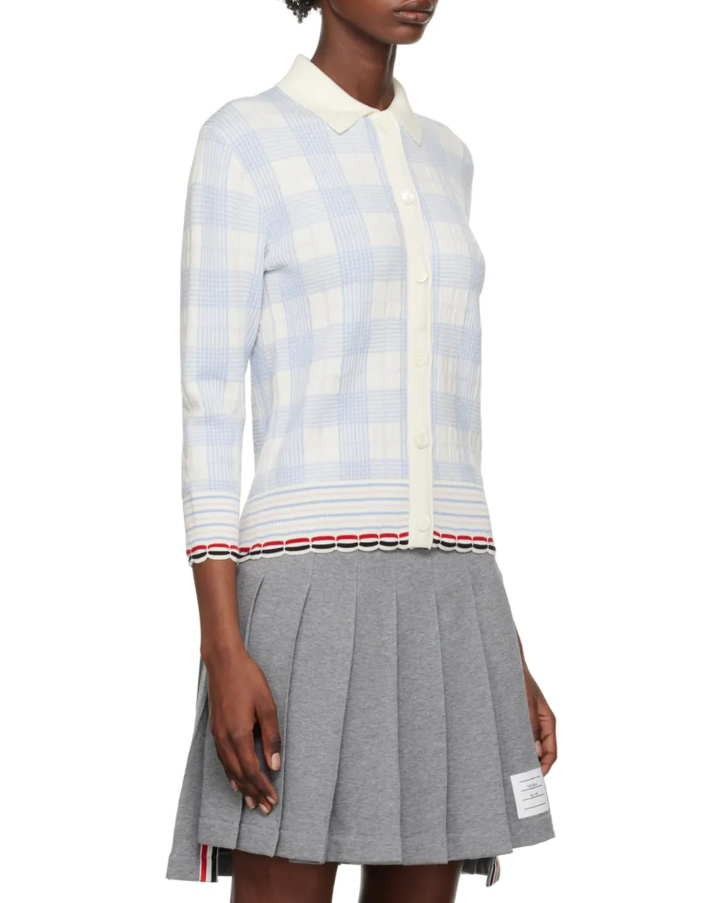 Check-Pattern Cardigan