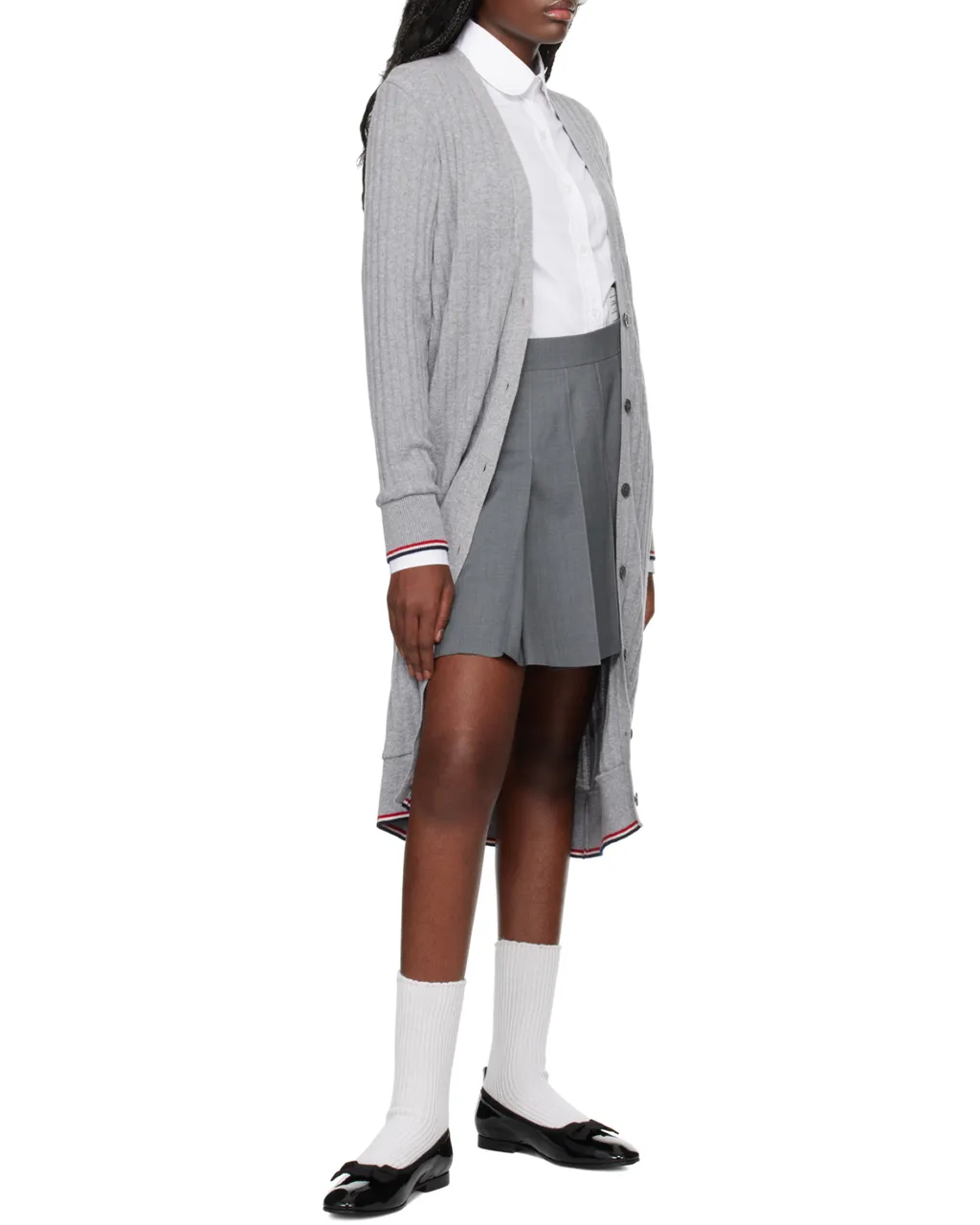 Long Rwb Ribbed Cardigan