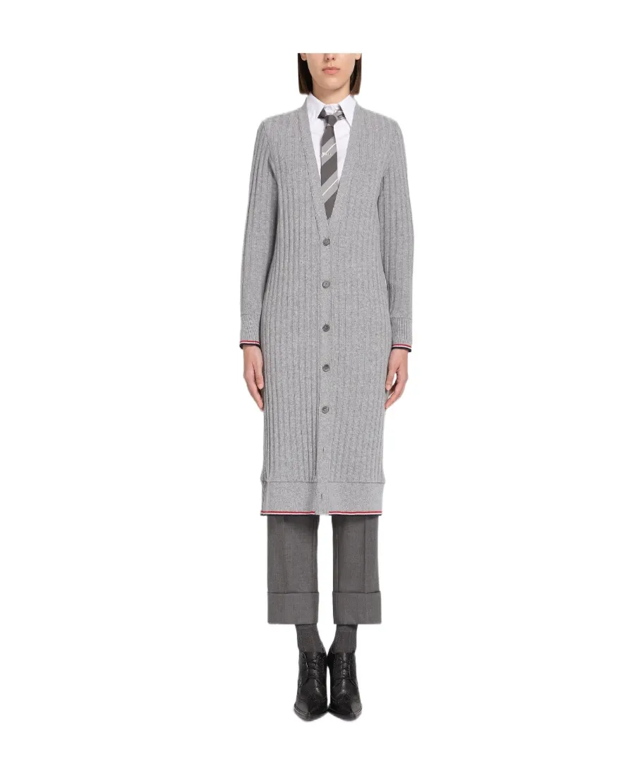 Long Rwb Ribbed Cardigan