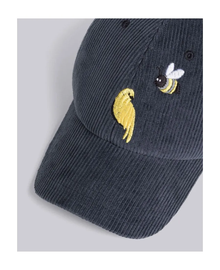 Corduroy Embroidered Detail Baseball Cap