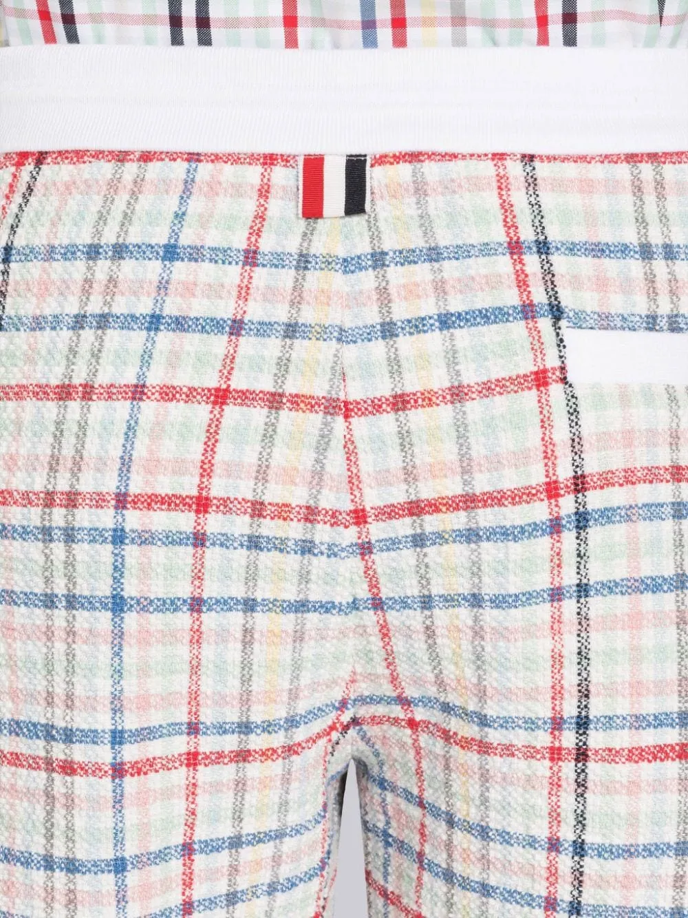 Gingham-Check Drawstring Tweed Shorts