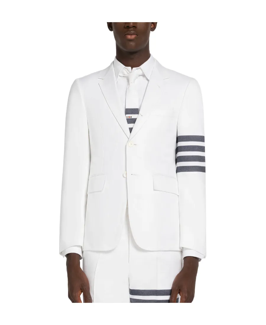 Striped Single-Breasted Blazer