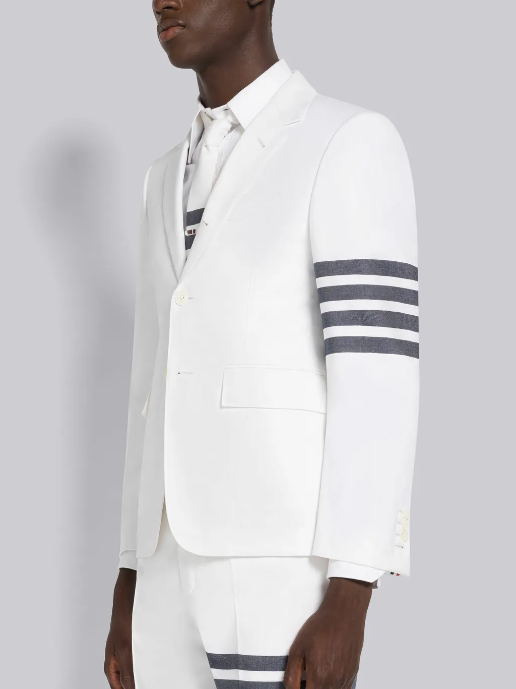 Striped Single-Breasted Blazer