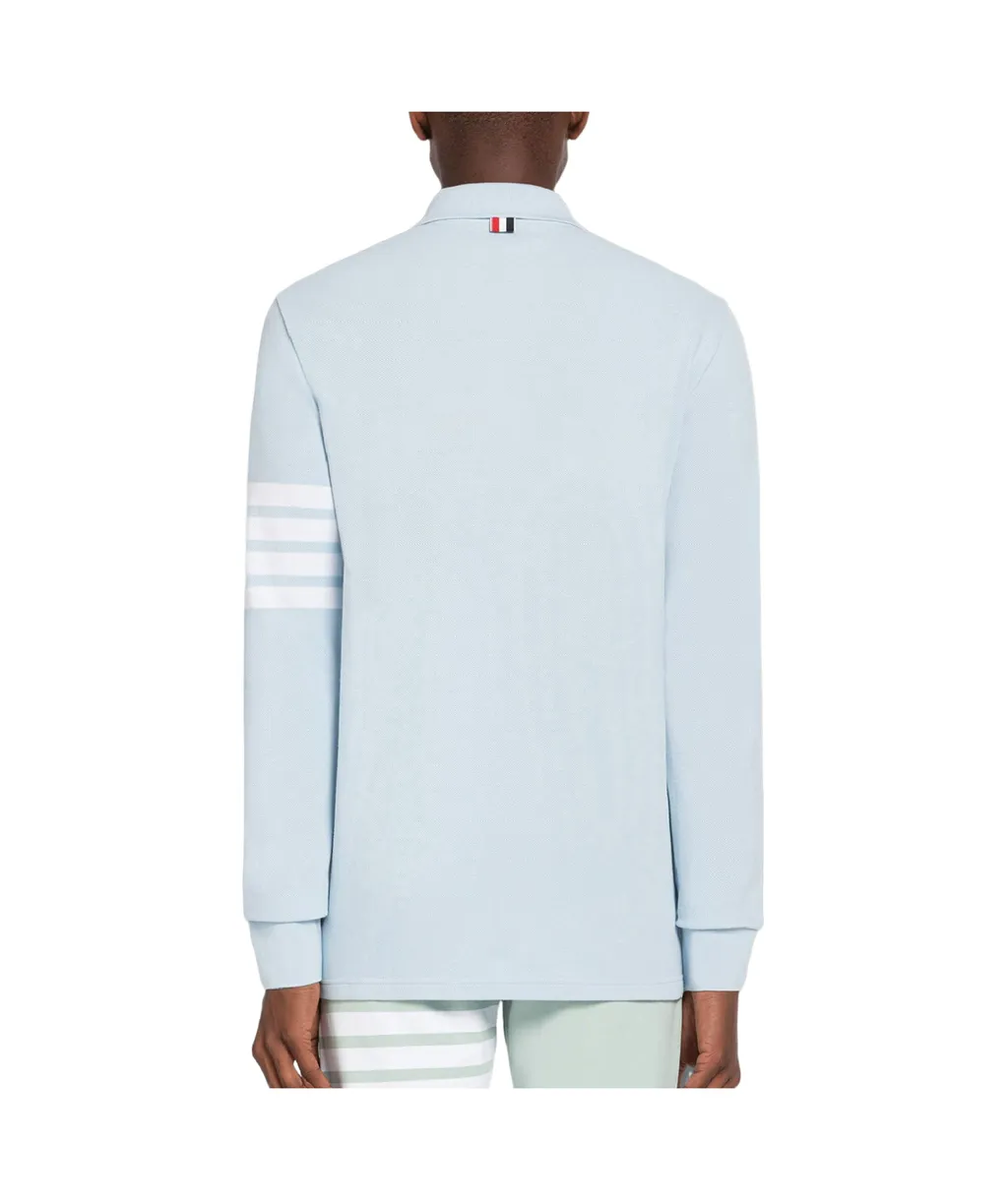 4-Bar Long-Sleeve Polo Shirt