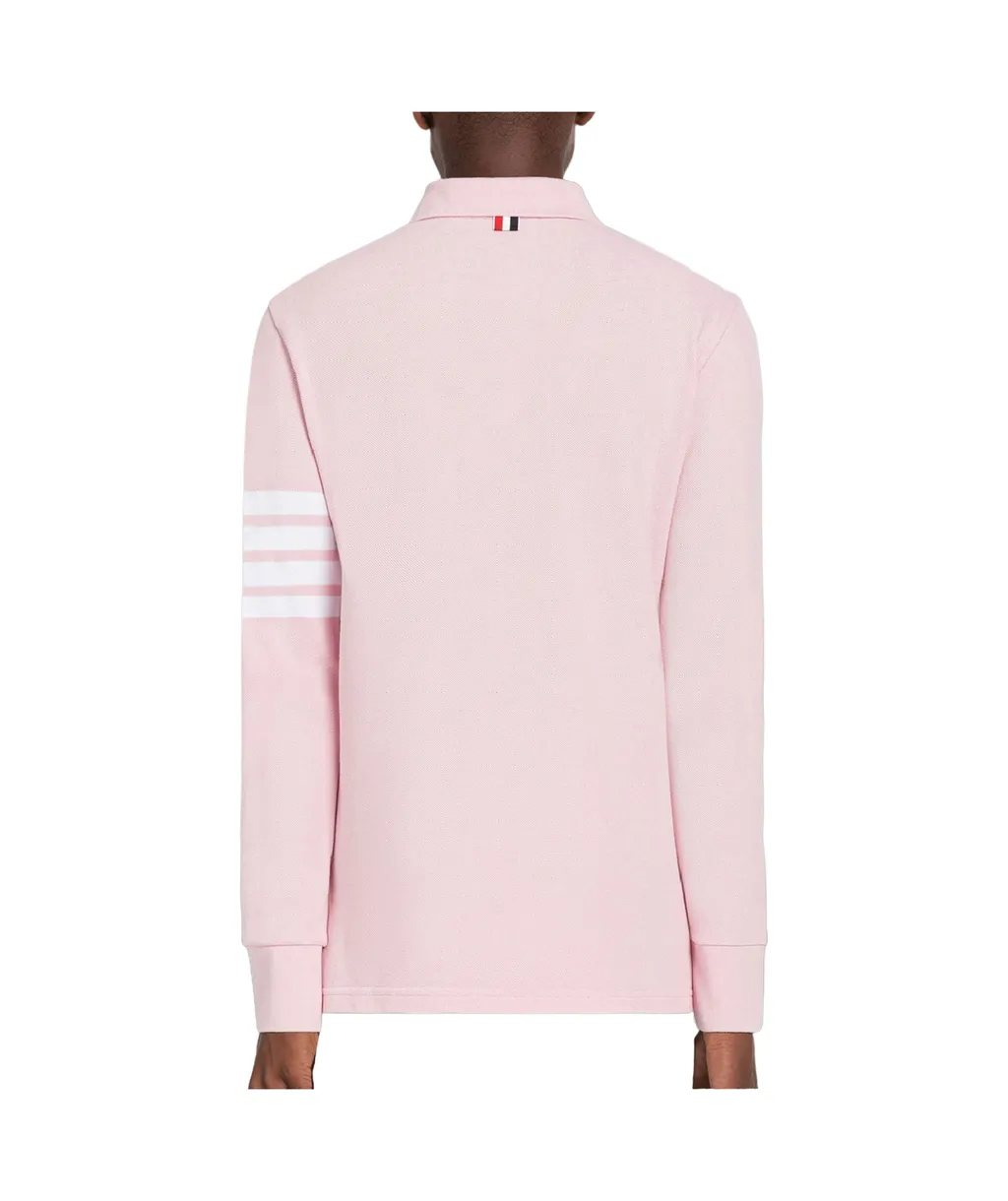 4-Bar Stripe Long-Sleeved Polo Shirt