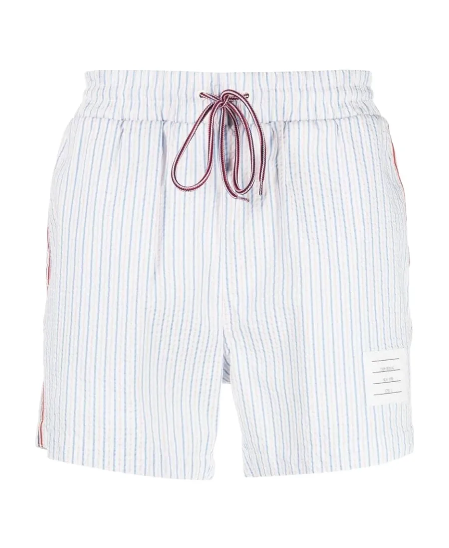 Stripe-Print Swim Shorts