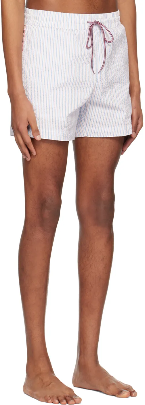 Stripe-Print Swim Shorts