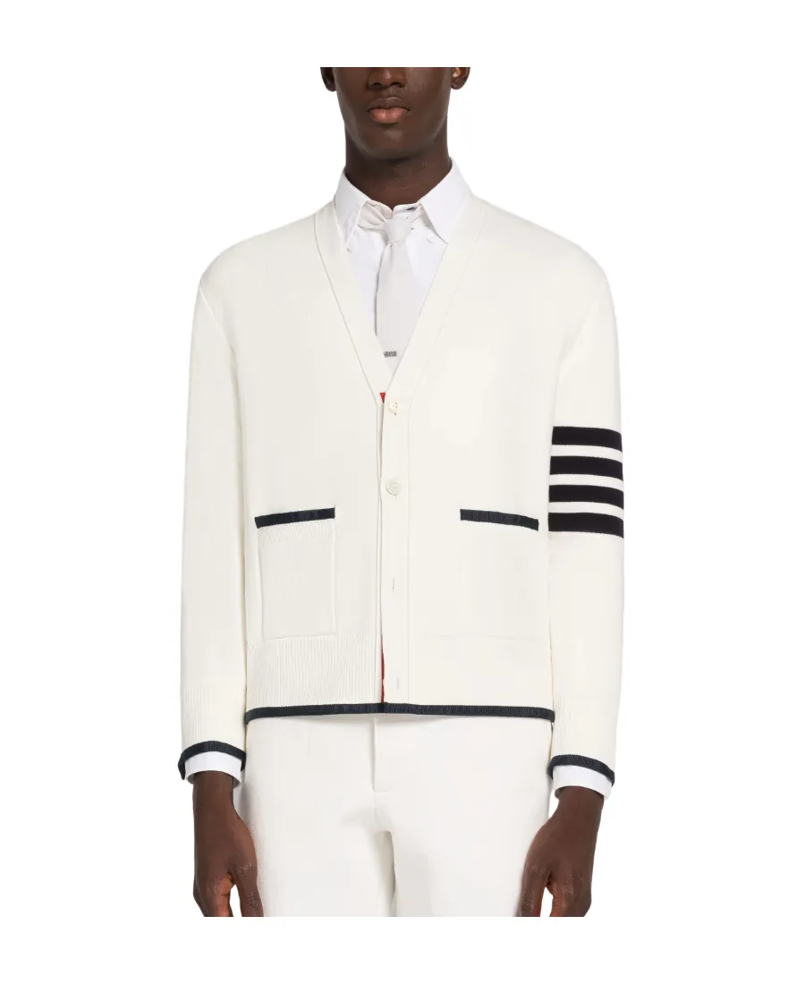 4-Bar Striped Cardigan