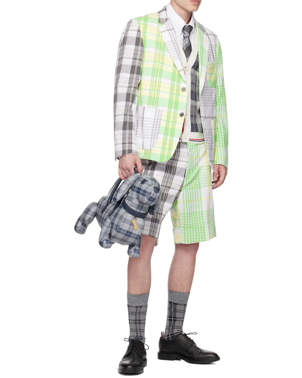 Checked Single-Breasted Blazer