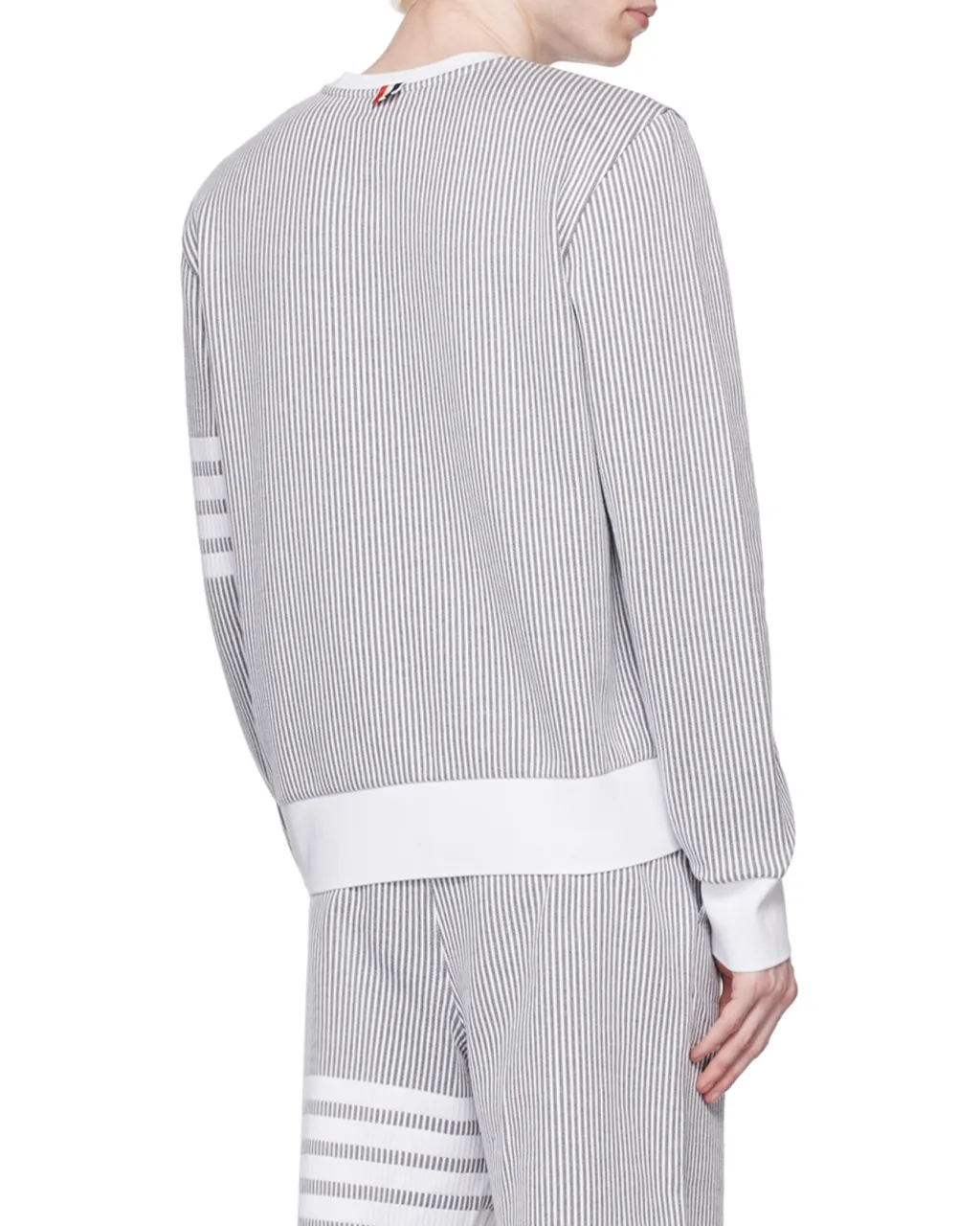 4-Bar Stripe Seersucker Sweatshirt