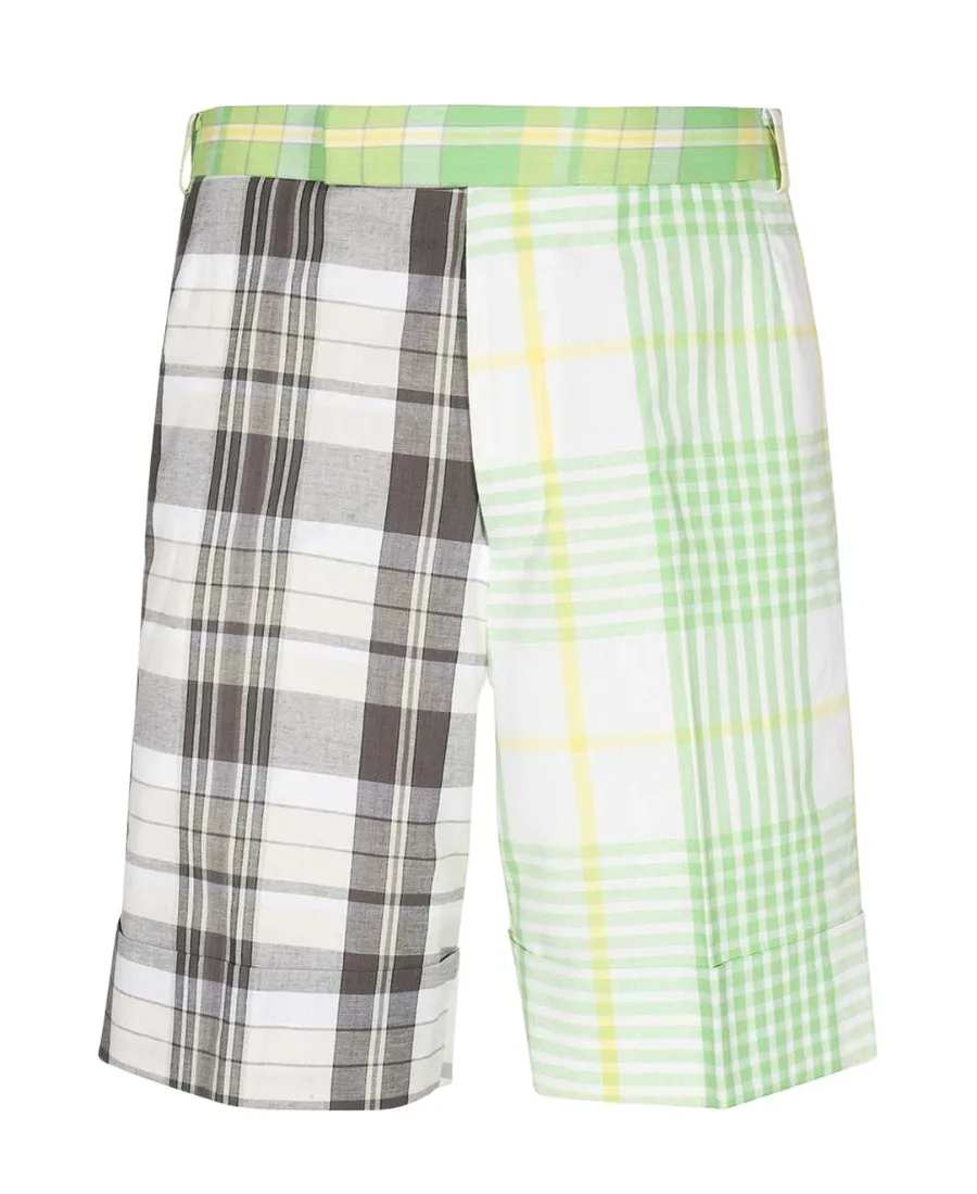 Checked Panelled Shorts
