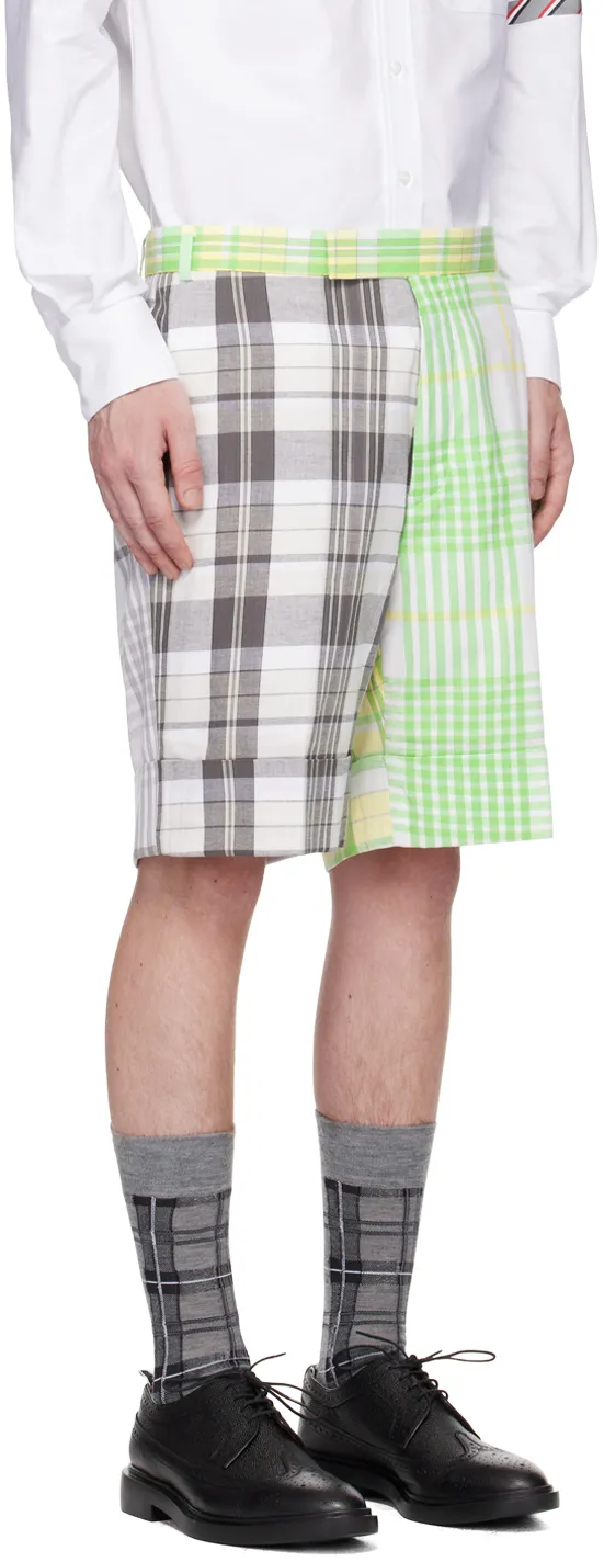Checked Panelled Shorts