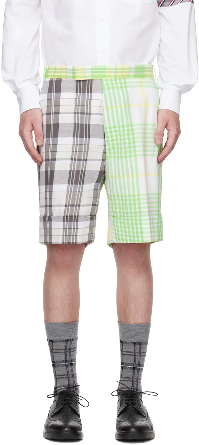 Checked Panelled Shorts