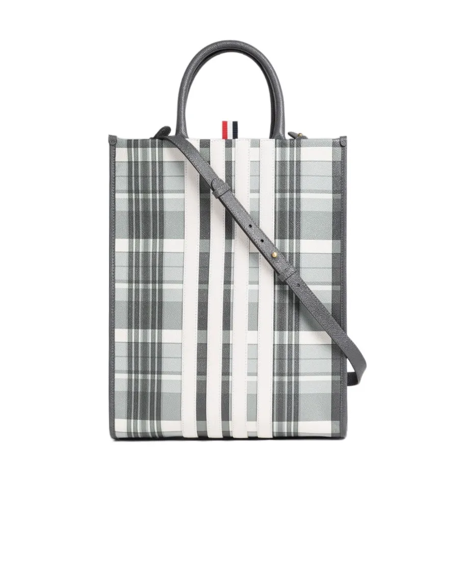 4-Bar Striped Top Handle Bag