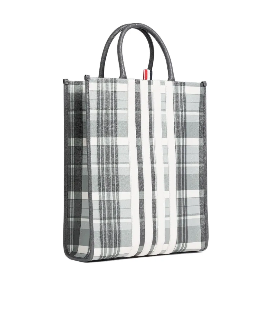 4-Bar Striped Top Handle Bag