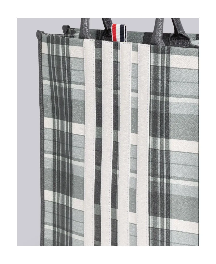 4-Bar Striped Top Handle Bag
