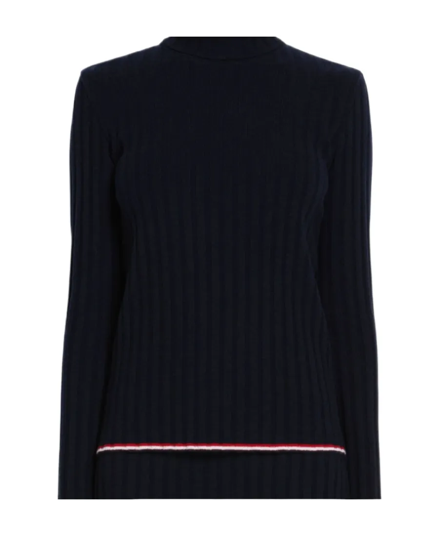 Ribbed Knit Turtleneck Jumper