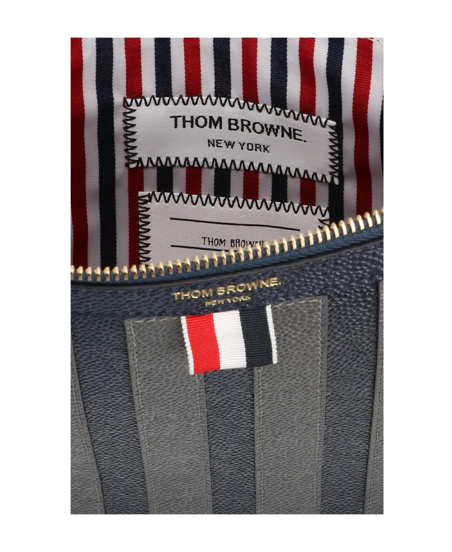 Small 4-Bar Striped Zipped Wallet