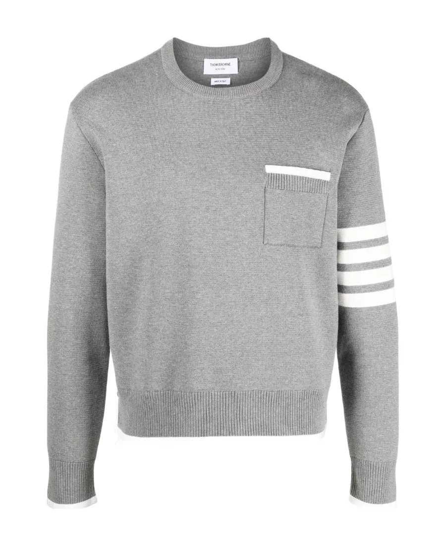4-Bar Striped Crewneck Jumper