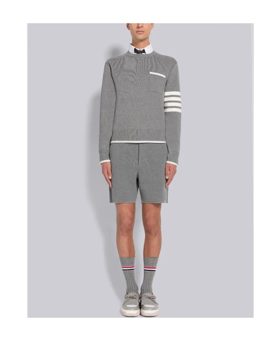 4-Bar Striped Crewneck Jumper