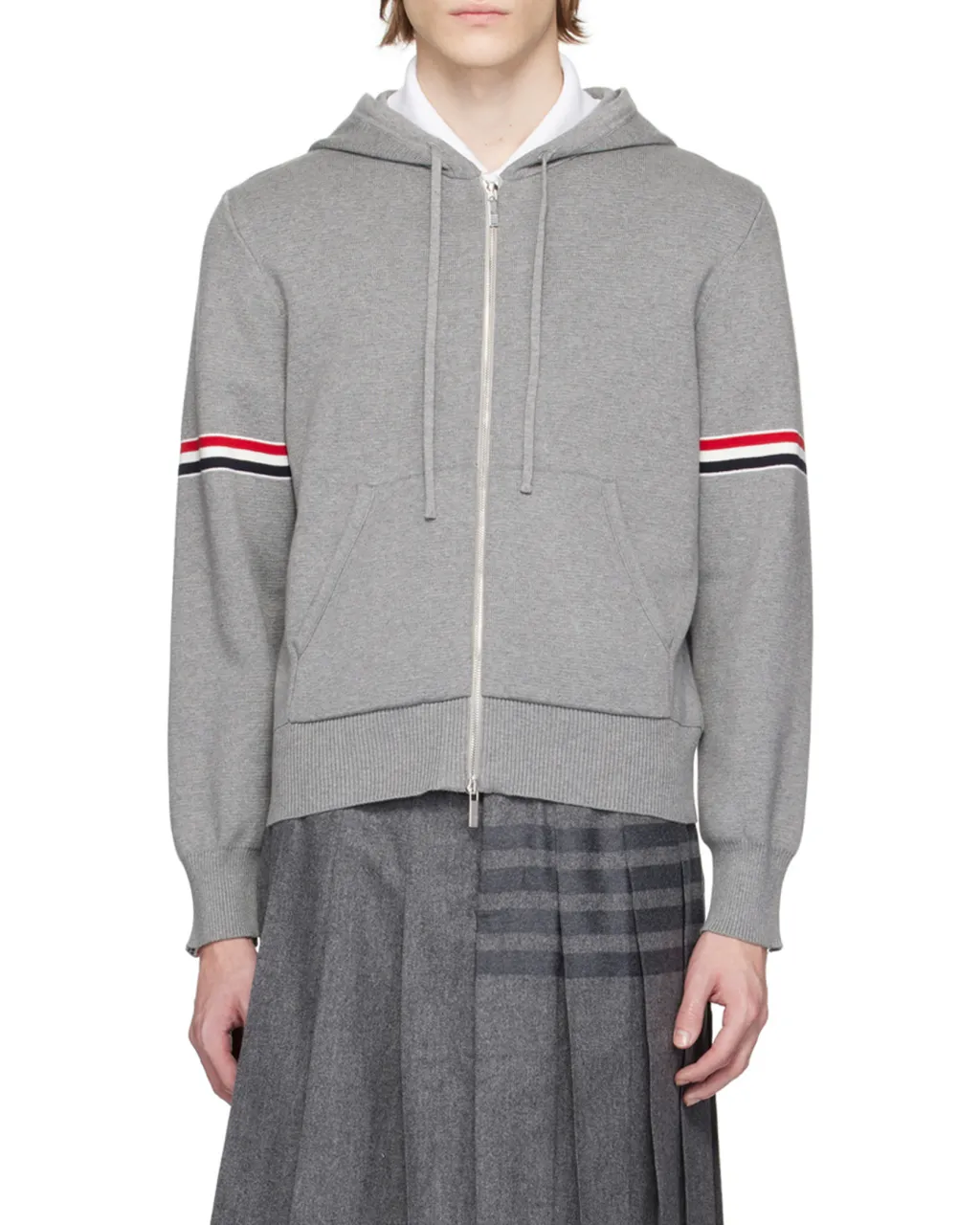 Zip-Up Drawstring Hoodie