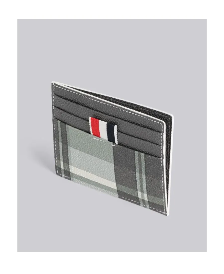 Logo-Tag Check-Pattern Cardholder