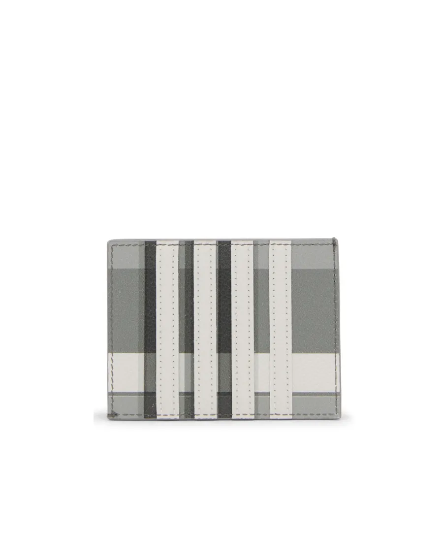 Logo-Tag Check-Pattern Cardholder